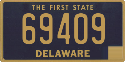 DE license plate 69409