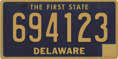 DE license plate 694123