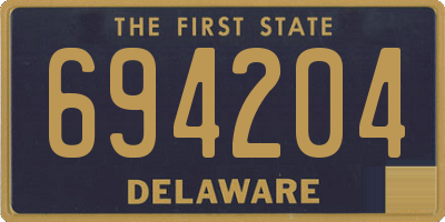 DE license plate 694204