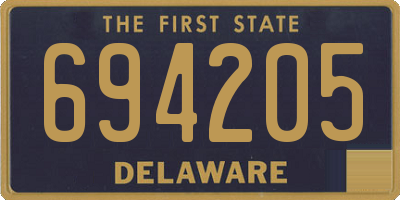 DE license plate 694205