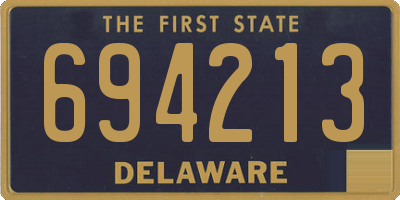 DE license plate 694213