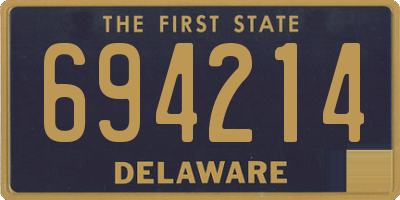 DE license plate 694214