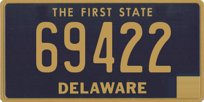 DE license plate 69422