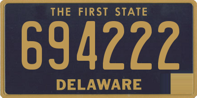 DE license plate 694222