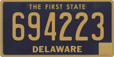 DE license plate 694223
