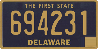 DE license plate 694231