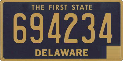 DE license plate 694234