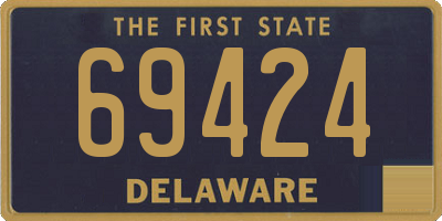 DE license plate 69424
