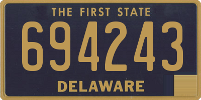 DE license plate 694243