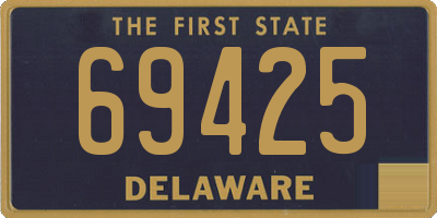 DE license plate 69425
