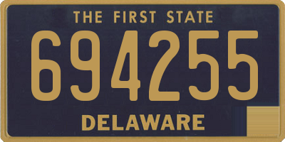 DE license plate 694255