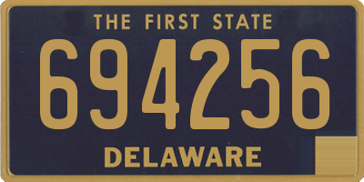 DE license plate 694256