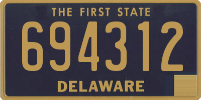 DE license plate 694312