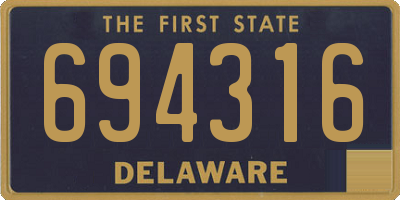 DE license plate 694316