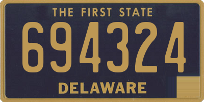 DE license plate 694324