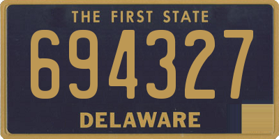 DE license plate 694327