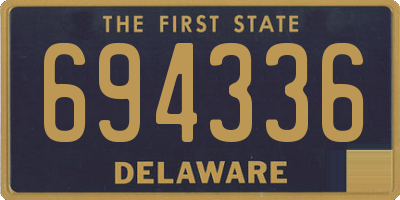 DE license plate 694336