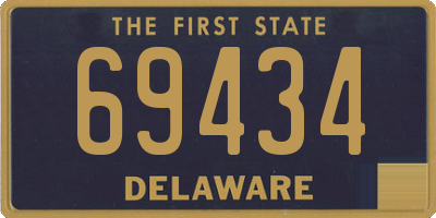 DE license plate 69434