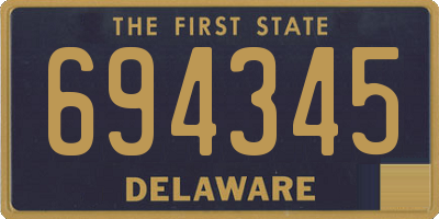 DE license plate 694345