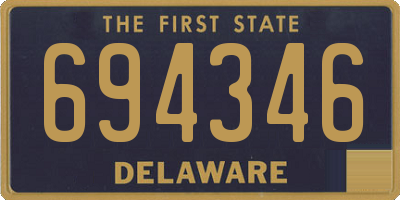 DE license plate 694346