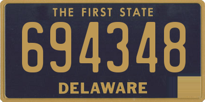 DE license plate 694348
