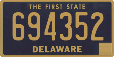 DE license plate 694352