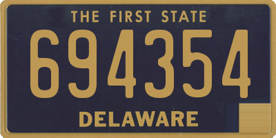 DE license plate 694354