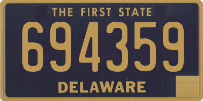 DE license plate 694359