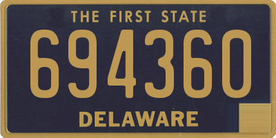 DE license plate 694360