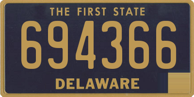 DE license plate 694366