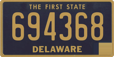 DE license plate 694368