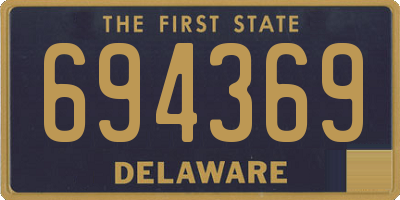 DE license plate 694369