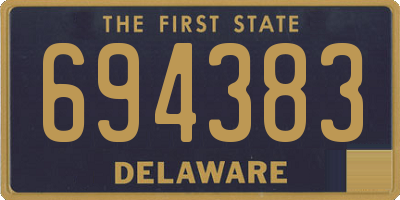 DE license plate 694383