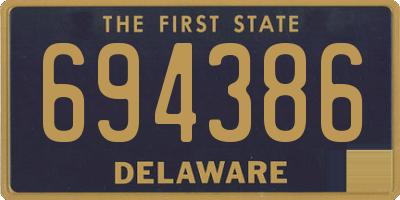 DE license plate 694386