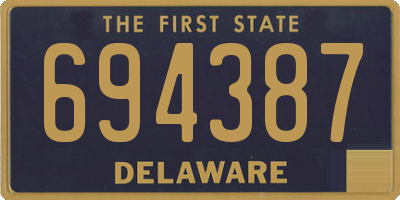 DE license plate 694387