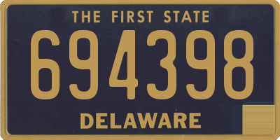 DE license plate 694398
