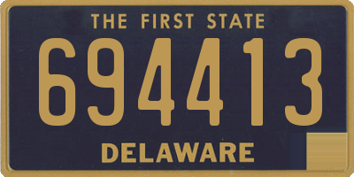 DE license plate 694413