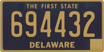 DE license plate 694432