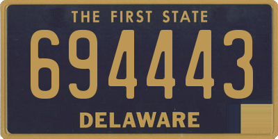 DE license plate 694443