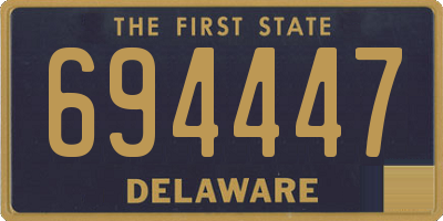DE license plate 694447
