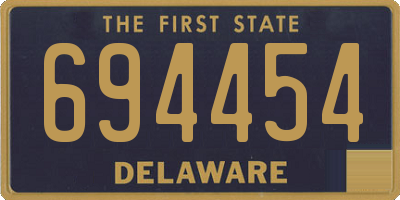 DE license plate 694454