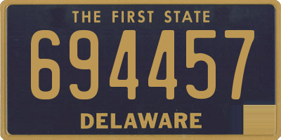 DE license plate 694457