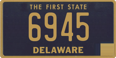 DE license plate 6945