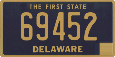 DE license plate 69452