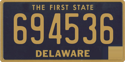 DE license plate 694536