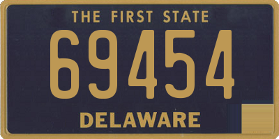 DE license plate 69454