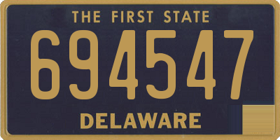 DE license plate 694547