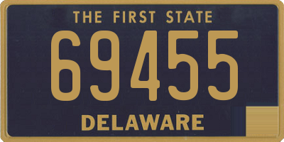DE license plate 69455