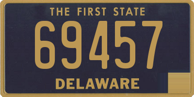 DE license plate 69457