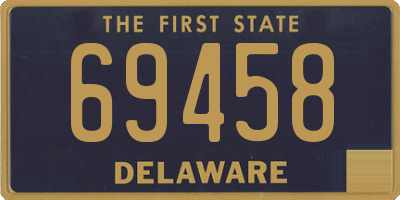 DE license plate 69458